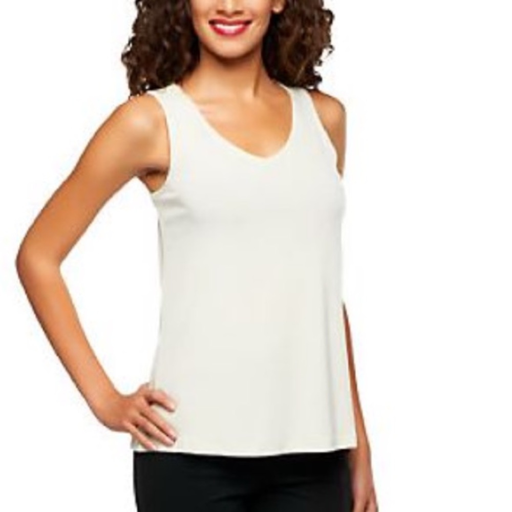 Susan Graver liquid knit v-neck tank - Picture 9 of 9